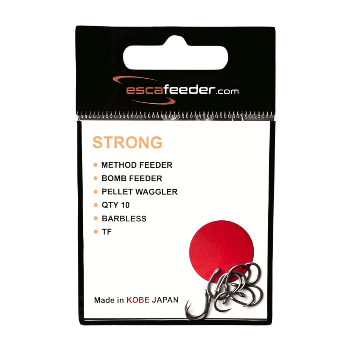 Esca Feeder STRONG CZARNE Haczyki bez zadzioru
